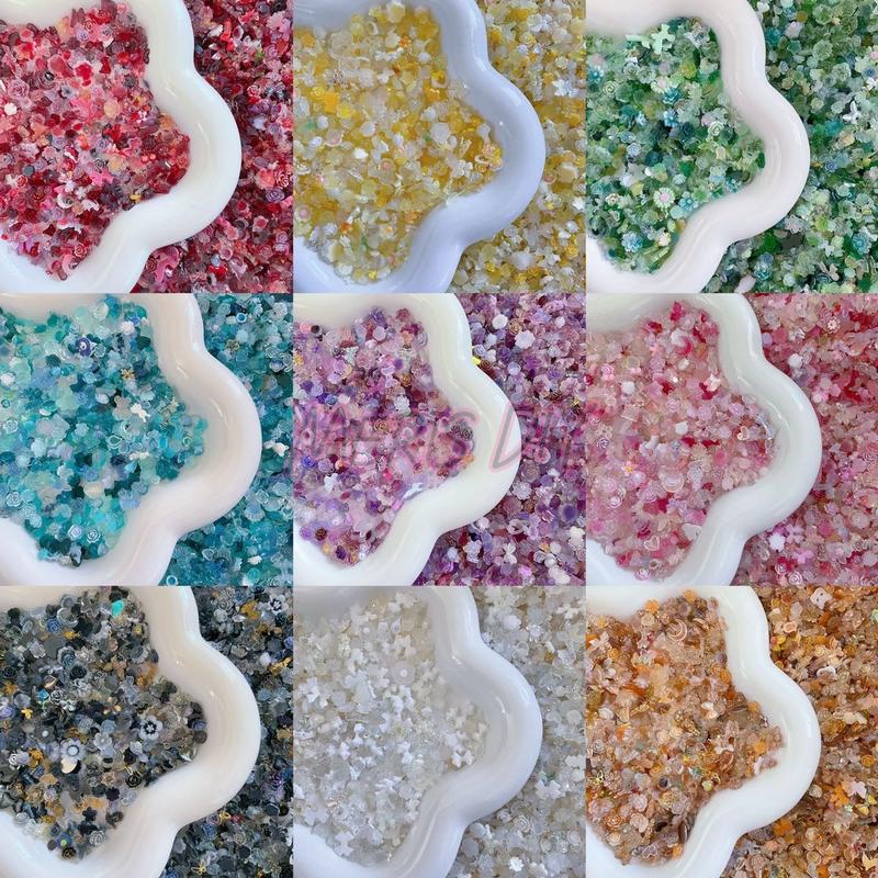 Resin Nail Charms All Colors Shapes Mixed Flowers Bowknot Butterfly Resin DIY Decoration