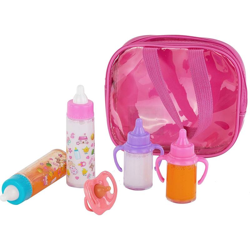 ®, My Sweet Baby Disappearing Doll Feeding Set | Baby Care 6 Piece Doll Feeding Set for Toy Stroller | 2 Milk & Juice Bottles with 2 Toy Pacifier for Baby Doll