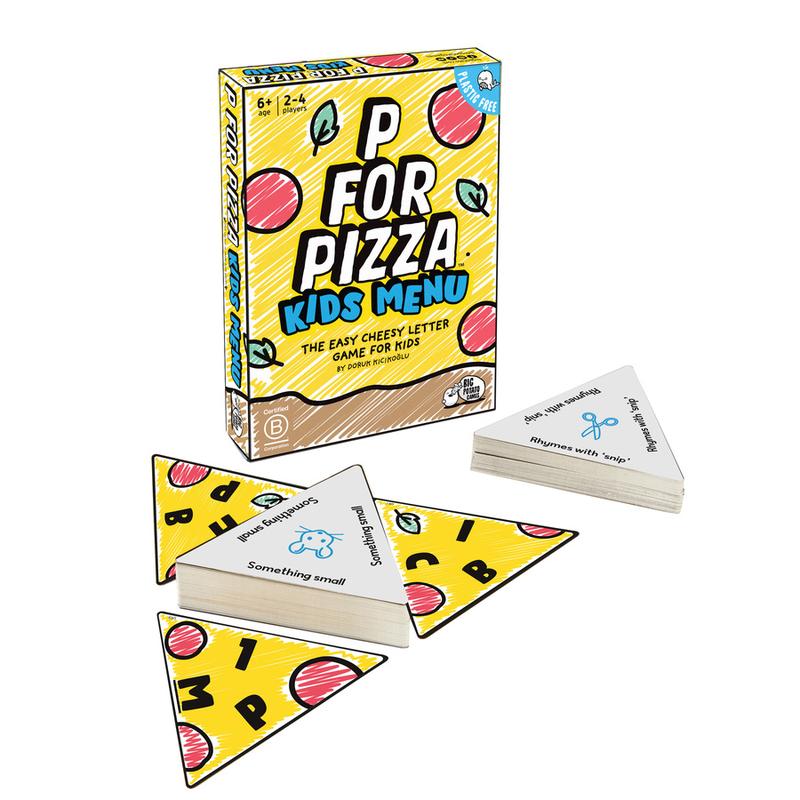 P for Pizza Board Game: Build a Giant Pizza Slice Before Anyone Else Family Word Travel Game Great for Adults and Kids