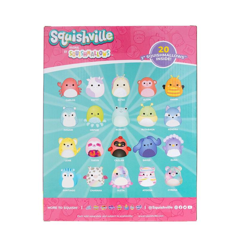 Squishmallows Plush Toy: Squishville Play & Display Storage, 2-inch Squishmallows , 20-pack, Premium Collectible, Christmas Gifts!