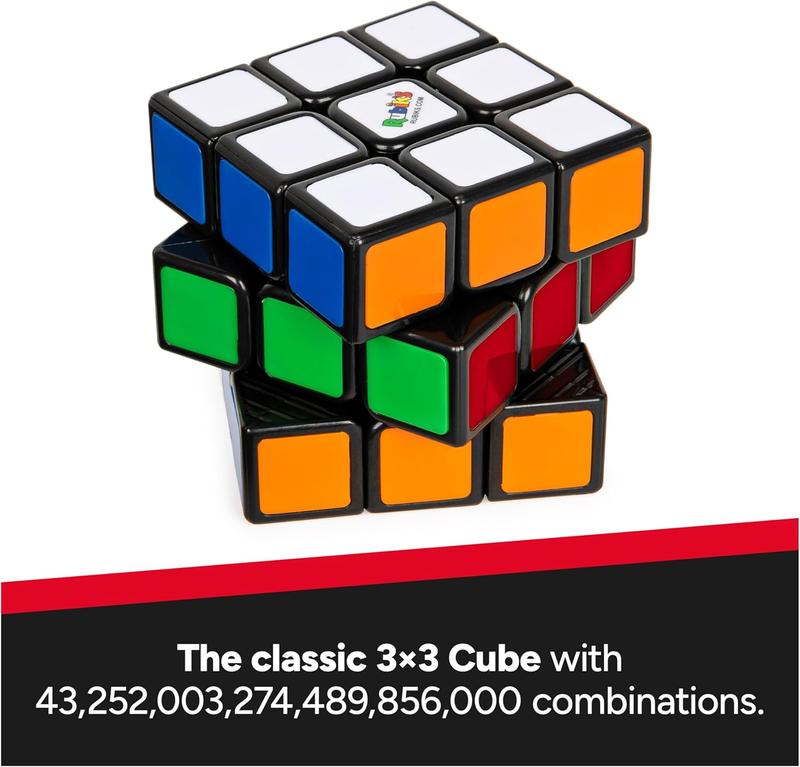 Rubik's Cube 3x3 Puzzle Fidget Toy for Stress Relief and Brain Teasers - Ages 8+