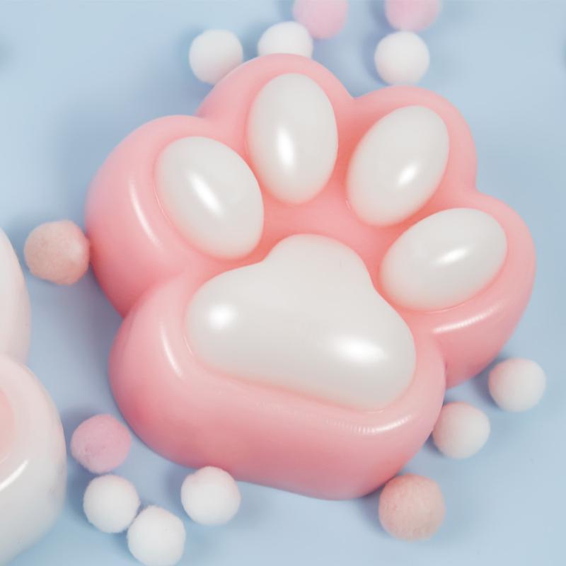 2025 Fluffless Sticky Stress Relief Toys Taba Taba Squishy Cat Paws Unique Gift for Kids and Adults Squeeze Toys Catpaw Squishies Slow Rebound Toy, Hamster Cat Claw PinchToy relief toy gamer toy relax toy fushigi ball