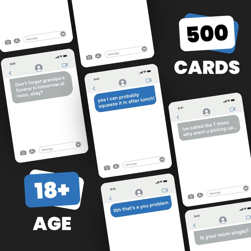 Do or Drink Left On Read Party Card Game For Adults - 500 Cards