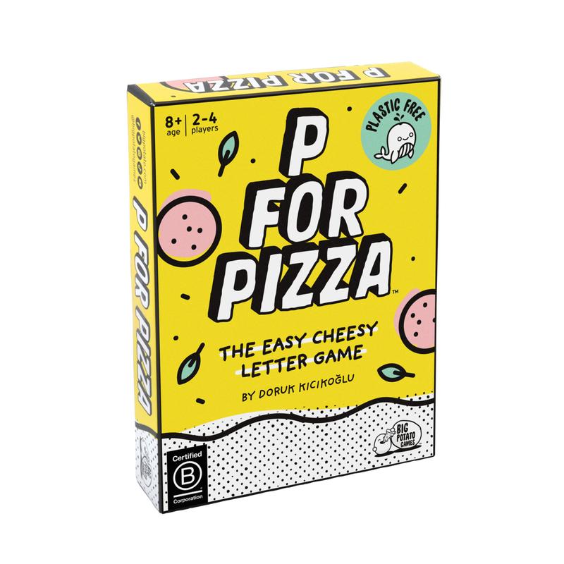 P for Pizza Board Game: Build a Giant Pizza Slice Before Anyone Else Family Word Travel Game Great for Adults and Kids