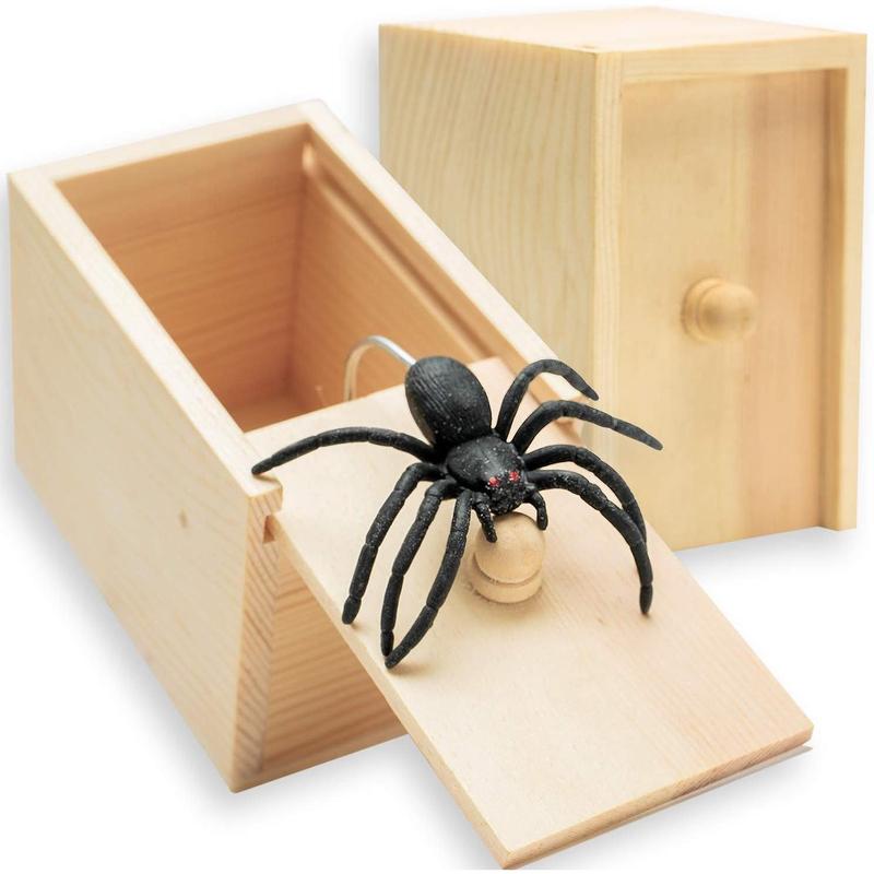 Fun Spider Money Surprise Box,Rubber Spider Prank Box,Handcrafted Spider in a Box Prank