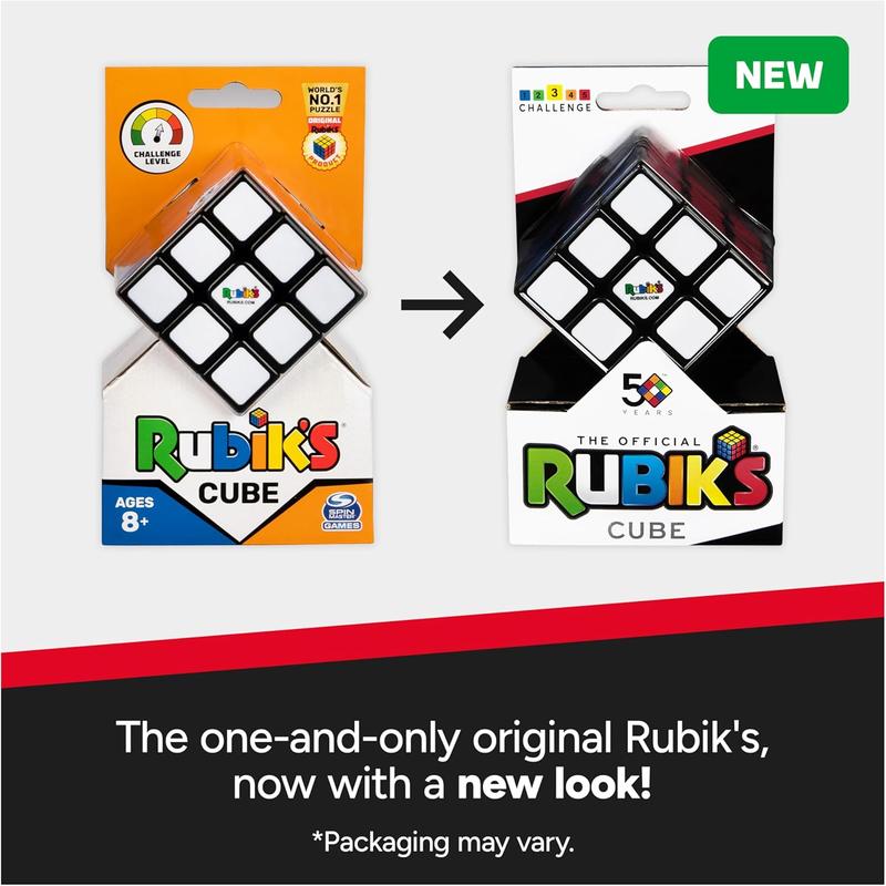 Rubik's Cube 3x3 Puzzle Fidget Toy for Stress Relief and Brain Teasers - Ages 8+