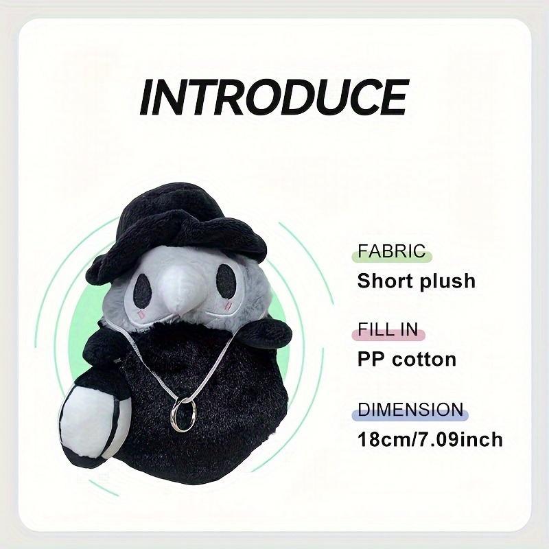 Cute Plague Doctor Design Plush Toy, 1 Count Horror Stuffed Plushie Pillow, Fluffy Plague Doctor Stuffed Figure Toy, Gift for Childern and Friends, Kreeptures Plushies, My First Addiction Toys