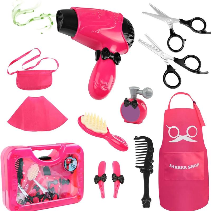 Girls Beauty Salon Set Pretend Play, Hair Cutting Kit Hairdresser Toys, Kids Toys Doll Accessories, Toys for Girls Christmas Birthday Gifts