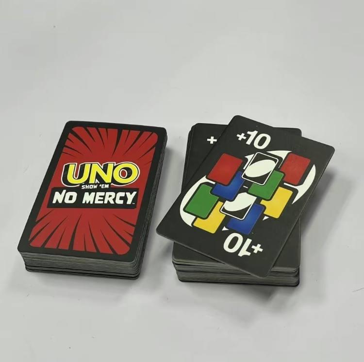 UNO NO MERCY PLUS 192 card game upgrade fof adults and kids , UNO Playing Card Set, High Quality Hard Cards, UNO card game Top Board game, fun board game for family and friend