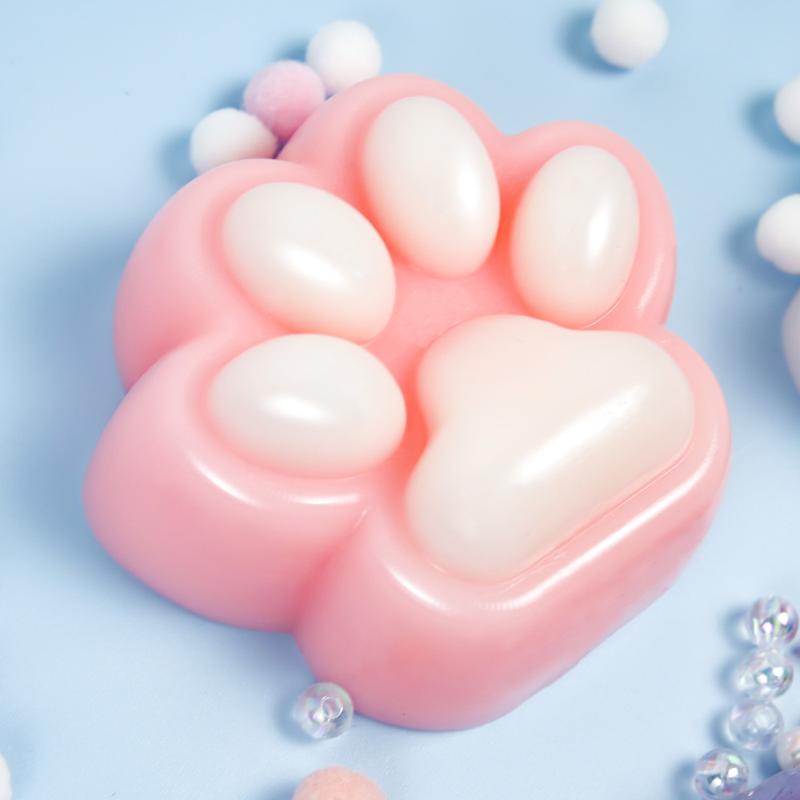 2025 Fluffless Sticky Stress Relief Toys Taba Taba Squishy Cat Paws Unique Gift for Kids and Adults Squeeze Toys Catpaw Squishies Slow Rebound Toy, Hamster Cat Claw PinchToy relief toy gamer toy relax toy fushigi ball