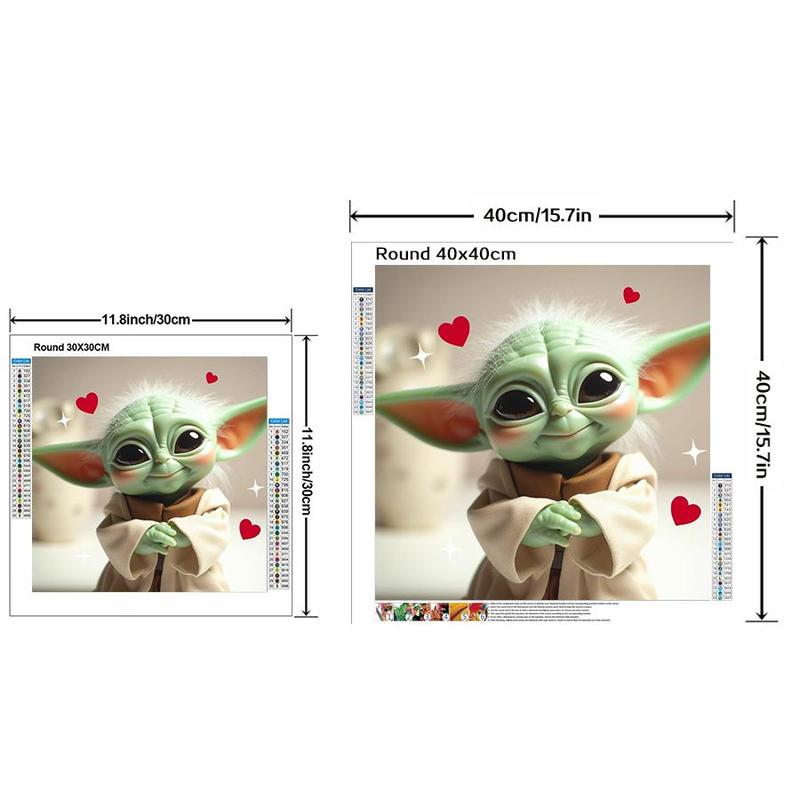 Disney Star Wars Baby Yoda The Child Mandalorian DIY Diamond Arts Colorful Painting Kit without Frame, 1 Set DIY 5D Diamond Art Painting for Home Wall Decor