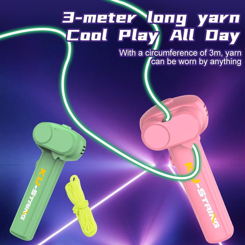 The luminous rope launcher toy, equipped with dual ultraviolet black lights  a safe and fun rope launcher, ideal for music festivals and rave parties