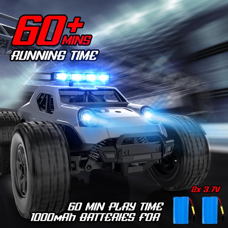 Remote Control Car - 28km h 2.4GHz High Speed Rc Cars Toys, Offroad Hobby Rc Truck Toy with LedLights, Rechargeable Toy Car Gift for 3 4 5 6 7 8-12 Year Old Boys Girls Kids Toys multicoloured occupations hd camera dinosaur truck toy  race