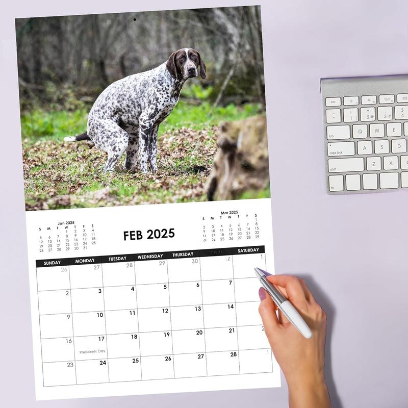 Pooping Pups Funny White Elephant Gifts for Adults -  Pooping Calendar 2025 - Silly Office Gifts Gag Prank for Coworker & Friends