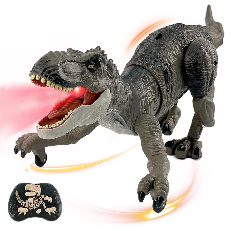 Remote Control Dinosaur Toys for Boys  girls Realistic T-Rex RC Walking Dino with Roaring, Spray, Light, Touch Sensing  with Three Type