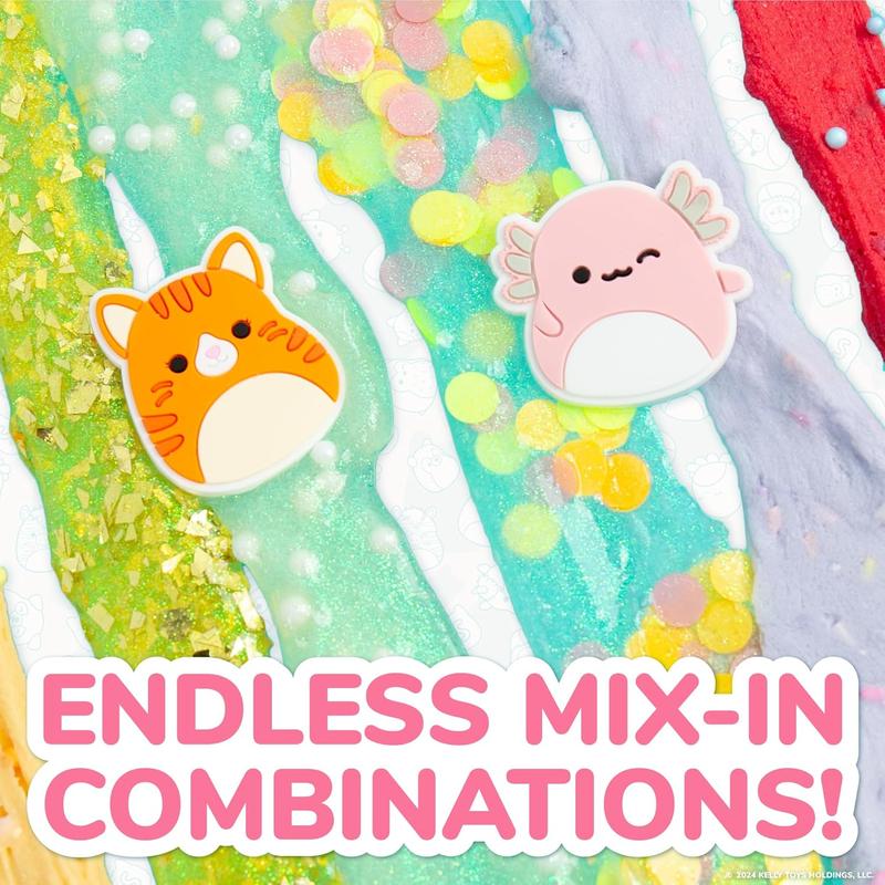 SQUISHMALLOWS Original Ultimate Slime Mix'Ins, 10-Pack, Glitter & Cloud Slime, 8 Fun Slime Add Ins, Pre-Made Slime for Kids, Crunchy Slime, Slime Bulk, Great 6 Year Old Toys, Super Soft Sludge Toy