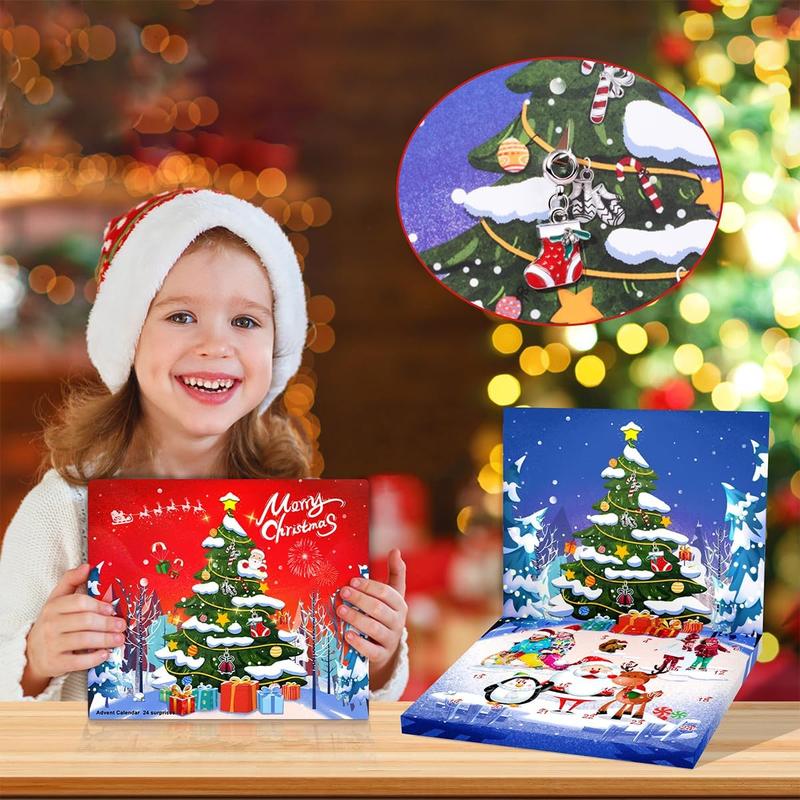 [Maly Home] Christmas Advent Calendar 2024 - 24 Days Countdown with DIY Charm Bracelets Kit & 22 Beads