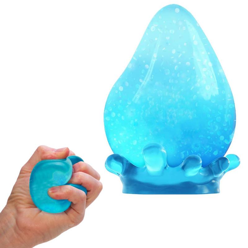 Schylling NeeDoh Dream Drop - Sensory Toy with a Dreamy Smooth Squeeze - Raindrop Shape in Assorted Colors Blue, Pink, and Purple -One Random Color