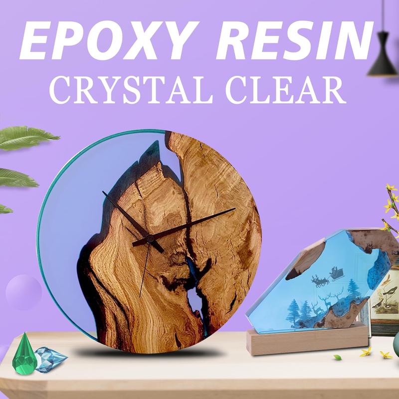 Epoxy Resin 2 Gallon Kit-High-Performance Epoxy Resin No Yellowing & No Bubbles, Self Leveling 1:1 Mix epoxy Resin kit for DIY Art,Crafts,Jewelry,Table Top,Wood & Resin Molds