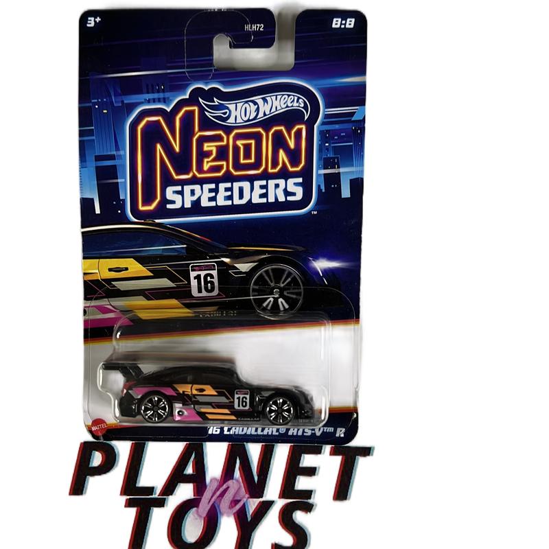 Hot wheels series neon speeders diecast car - scale 1:64 set 7 8