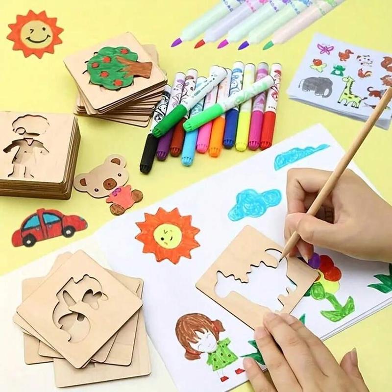 20pcs Painting board toy set for coloring, puzzles, art and handicrafts combines multiple ways of playing such as painting, coloring and doing puzzles in one. It helps children improve their practical abilities and artistic creativity, it's full of fun.