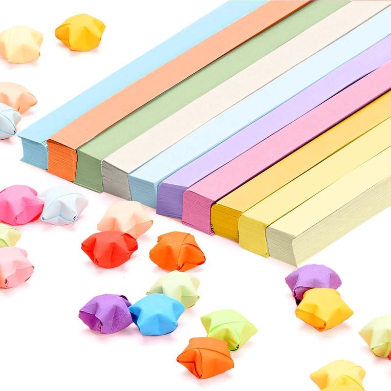 1350 Sheets Star Origami Paper 10 Assortment Color Star Strips DIY Hand Art Crafts Lucky Star Decoration Paper