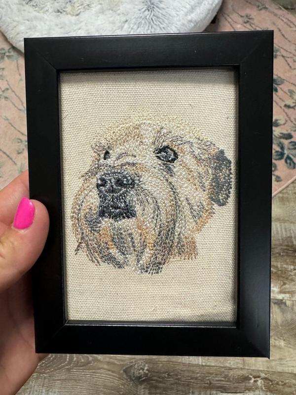 Wheaten Terrier Machine Embroidered and Framed!  Other breeds available!