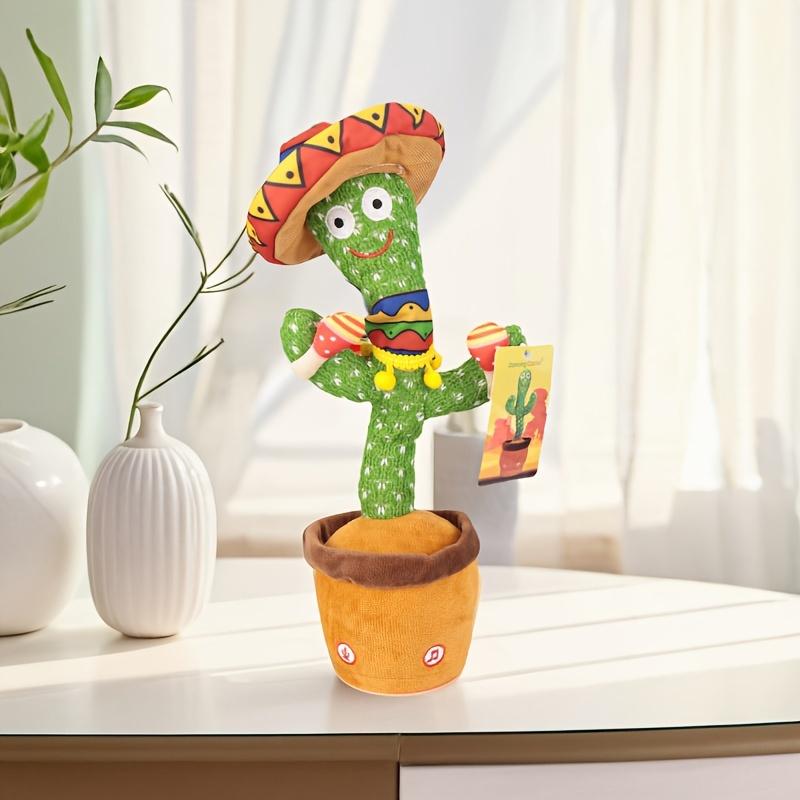 Drum Cactus Plush Toy Can Sing Learn To Talk Electric Plush Toy Doll Decoration Home Decoration Funny Prank Toy Christmas Easter Halloween Gift (without Batteries)