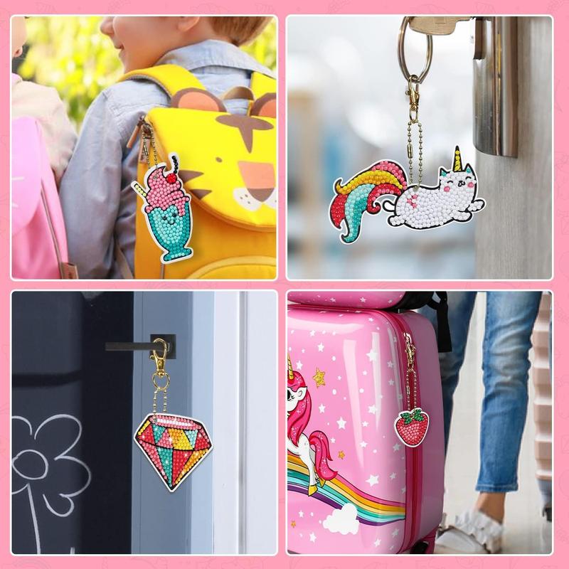 Cartoon Unicorn & Rainbow Pattern DIY Diamond Arts Colorful Painting Kit, 1 Box DIY Decorative Art Craft for Kids, Birthday Gift for Girls