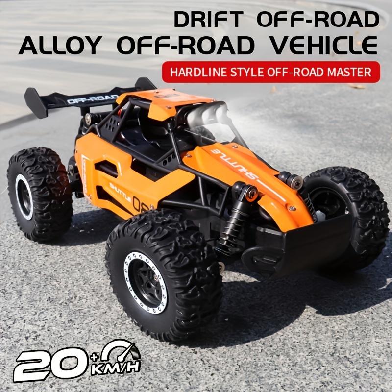 2.4G dual battery alloy remote control car1:16, high speed up to 20 km h remote control car, all-terrain off-road electric toy car