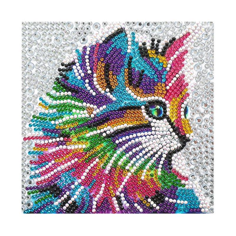 Cute Animals Pattern Diamonds Art Colorful Painting Kit, 1 Set DIY Diamonds Mosaic Crafts without Frame, DIY Decorative Painting for Bedroom Living Room Office