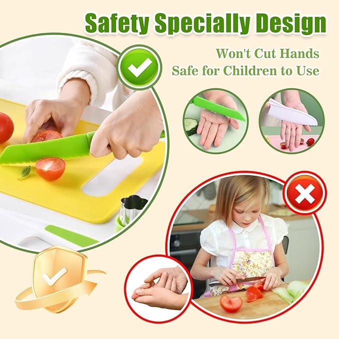 13 17 28counts Safe Children's Kitchen Tool Set,- Children's Toys For Real Cooking, Montessori Kitchen Cooking Set With Cutting Board Crease Kitchenware, Birthday Christmas Gifts For Boys And Girls