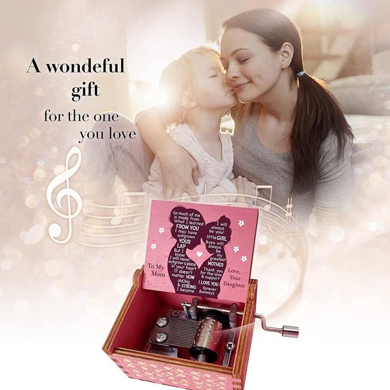 Music Box Birthday Gift for Mom from Daughter, You are My Sunshine Hand Crank Musical Box,  Gifts for mom on Birthday, Mothers Day, Christmas, Anniversary, Valentine