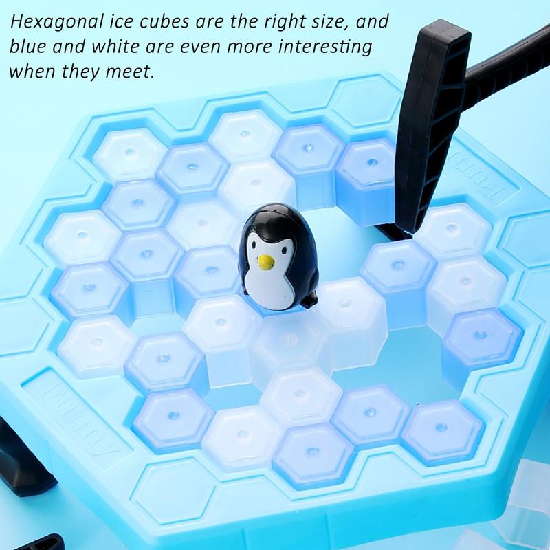 1 Set Penguin Icebreaker Game, Ice Cubes Icebreaker Toy, Save Penguin Break Ice Board Games with Ice Cubes, Kids Puzzle Board Games with Ice Cubes