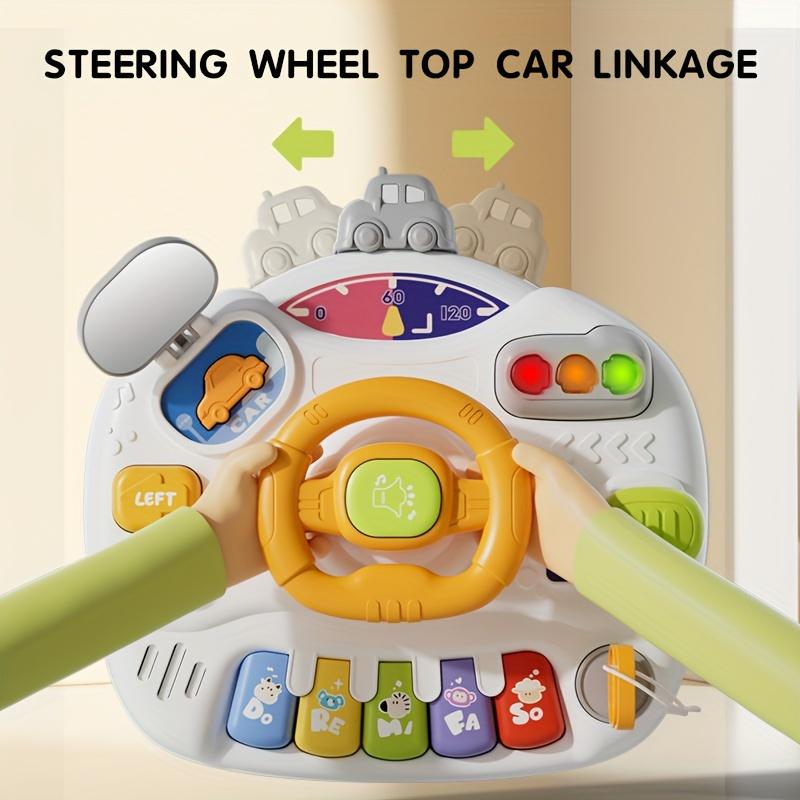 Car Steering Wheel Toy Music Educational Learning Activity Table Center Toy for  Kids 1 2 3 Years Old Boys Girls Gift