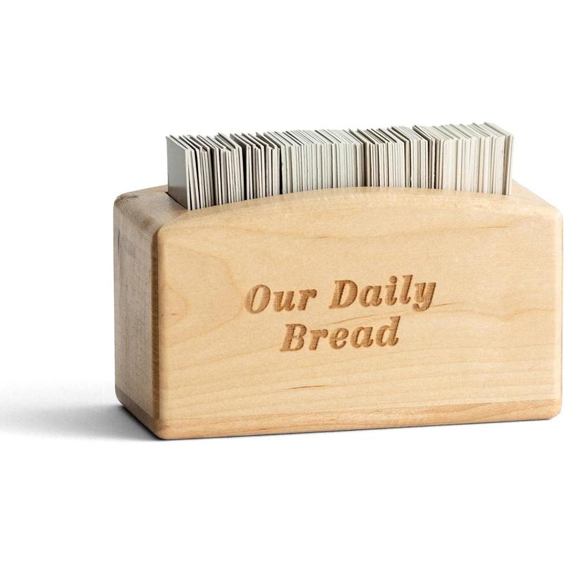 Our Daily Bread Wood Promise Box - 240 Promises from The Word of God - Sharable Scripture Cards Brown