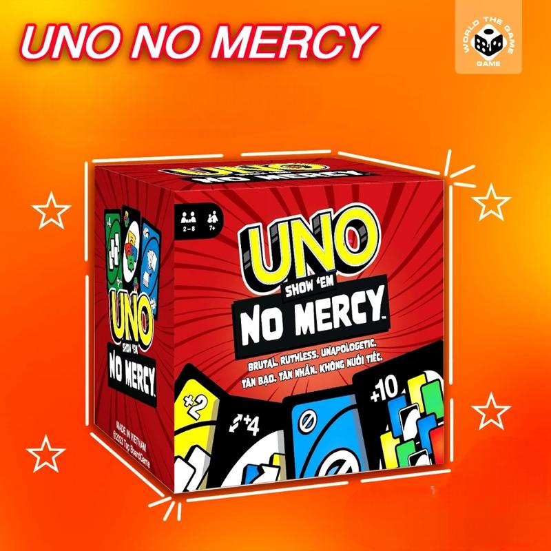 [NEW VERSION] UNO NOMERCY PLUS 196 CARDS with more new extended functions, UNO latest upgrade for longer time playing