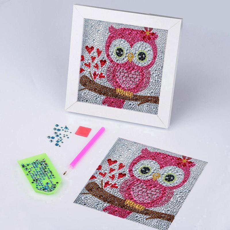 Cute Animals Pattern Diamonds Art Colorful Painting Kit, 1 Set DIY Diamonds Mosaic Crafts without Frame, DIY Decorative Painting for Bedroom Living Room Office