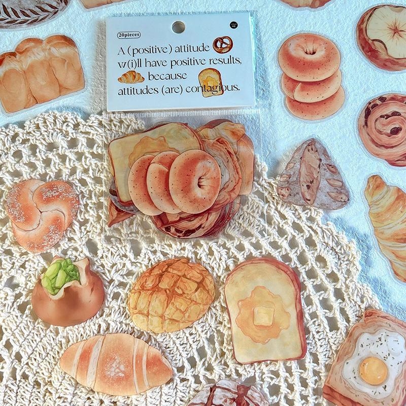 Afternoon Tea Themed Sticker, 20pcs set DIY Decorative Sticker for Scrapbooking & Journal Making