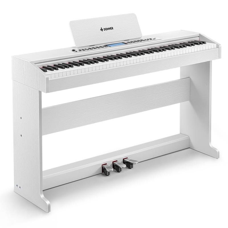 Donner DDP-95 88 Key Weighted Upright Digital Piano for Beginners White