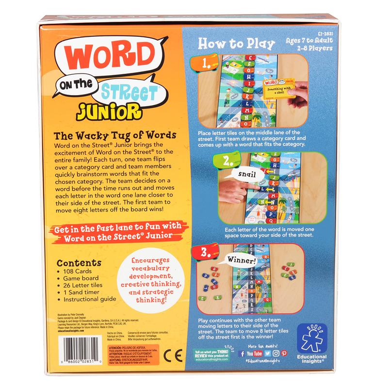 Educational Insights Word on the Street Junior, Vocabulary & Word Game for Home & Classroom, Ages 7+