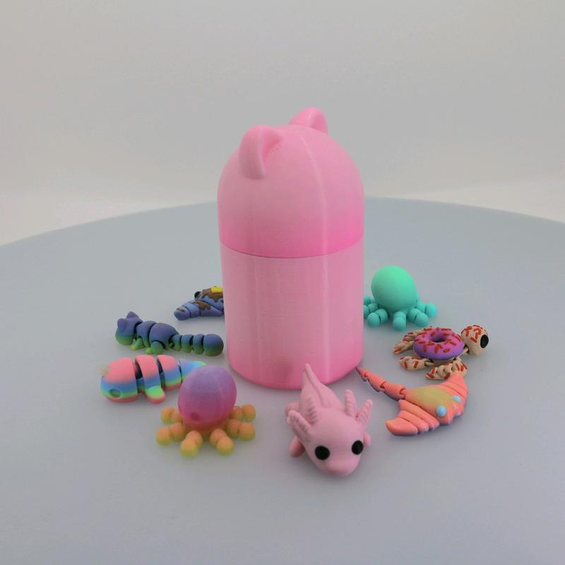 Mini animal Pack Articulated figurines 3d print Container included