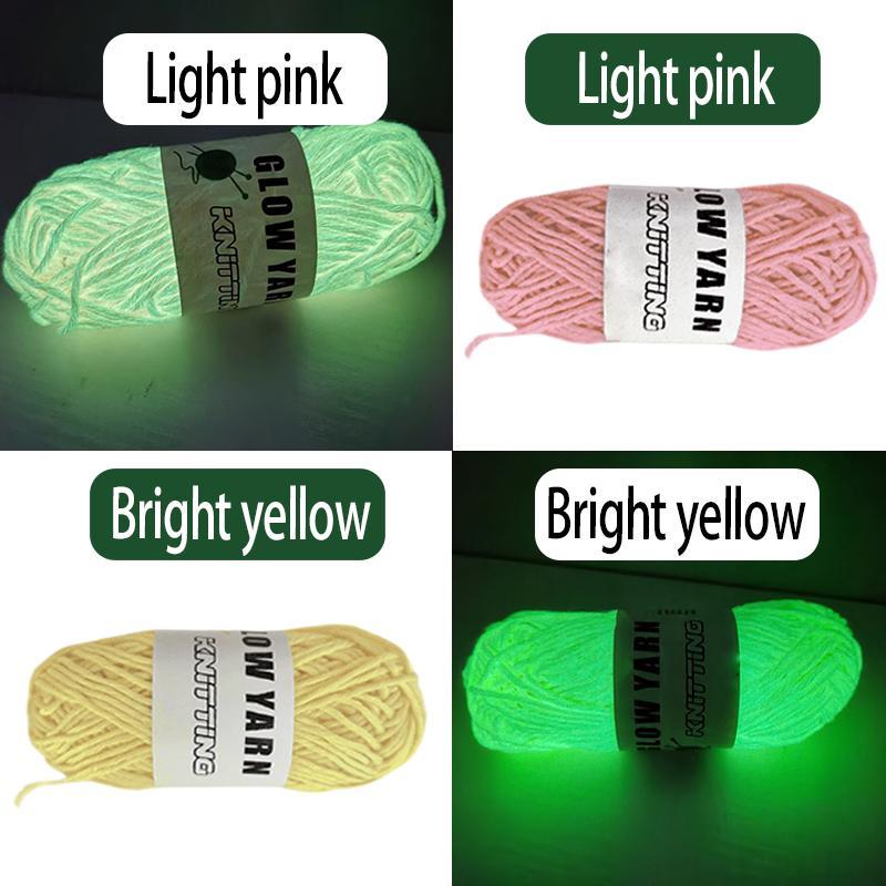 Luminous Yarn (1 Roll), DIY Yarn for Crochet, Knitting, Handmade Knitting Yarn for DIY Craft