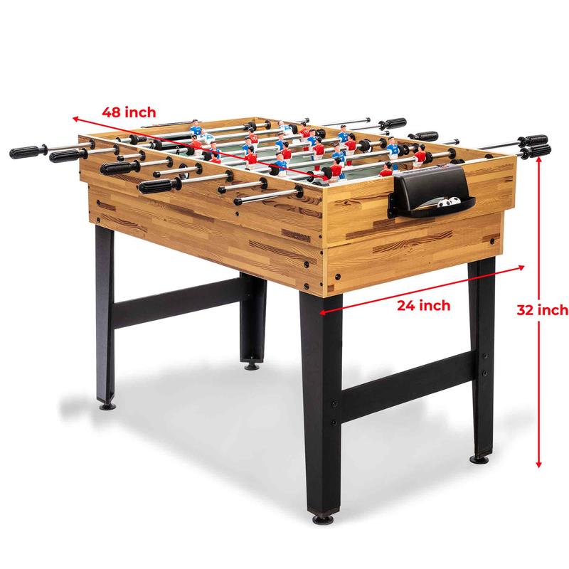 SULIVES 2x4ft 13-in-1 Combo Game Table Set for Home, Combination Tables for Game Room, Friends & Family w Hockey, Football, Billiards, Ping Pong, Shuffleboard, Chess, Checkers, Backgammon, Ring toss