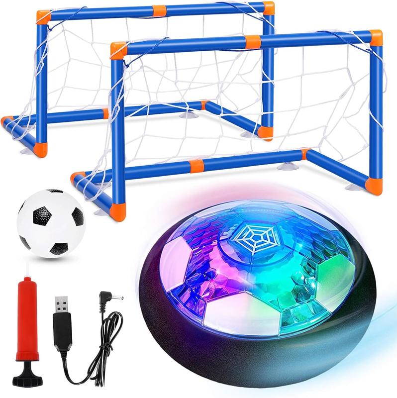 Hover Soccer Ball Football Toy Set LED Light Rechargeable Bumper Sports Games