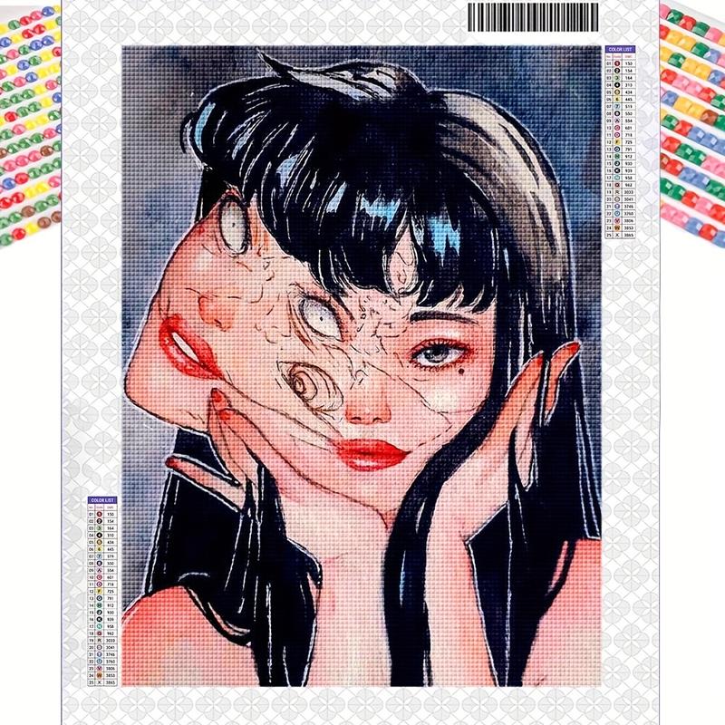 Diamond Painting Kit Horror Girl Diamond Mosaic 5D DIY Cross Stitch Kits Woman Diamond Art Home Decoration Creative Handicrafts