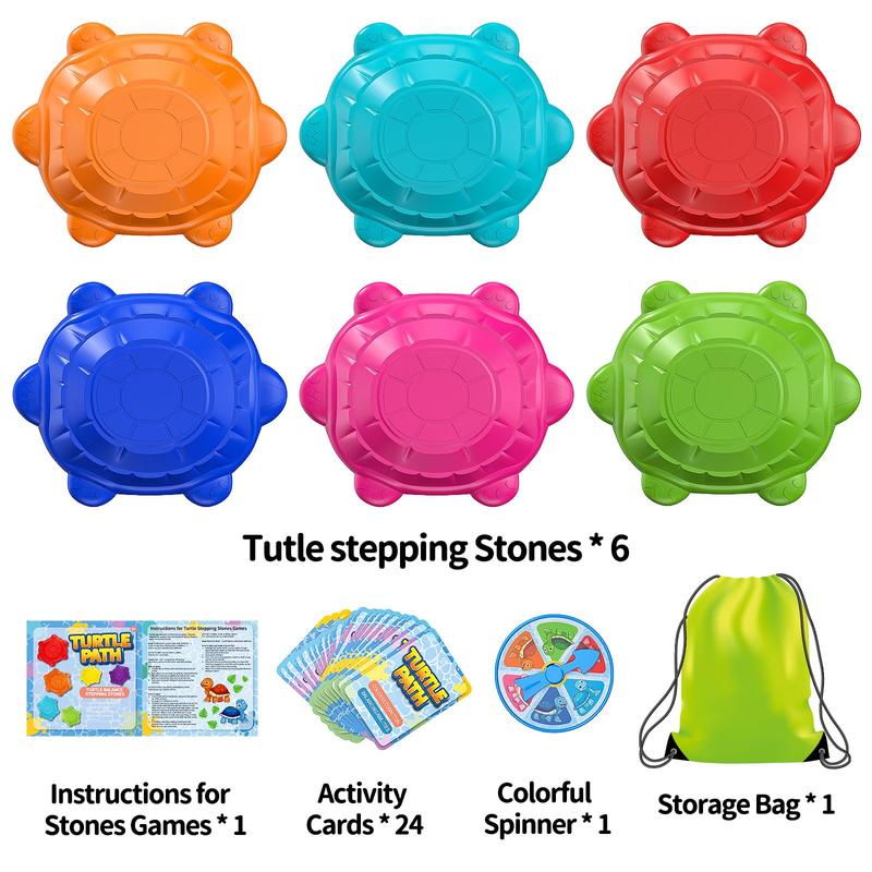 Stepping Stones , 6 PCS TURTLE Non-Slip Jumping Stones Outdoor and Indoor Toys, Exercise Balance Coordination, Obstacle Course  Toys  Gifts