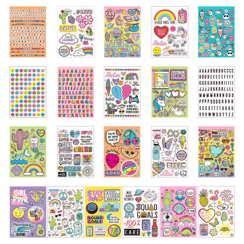 DIY 1500+ stickers, cute. Sticker book, funny handmade stickers for girls