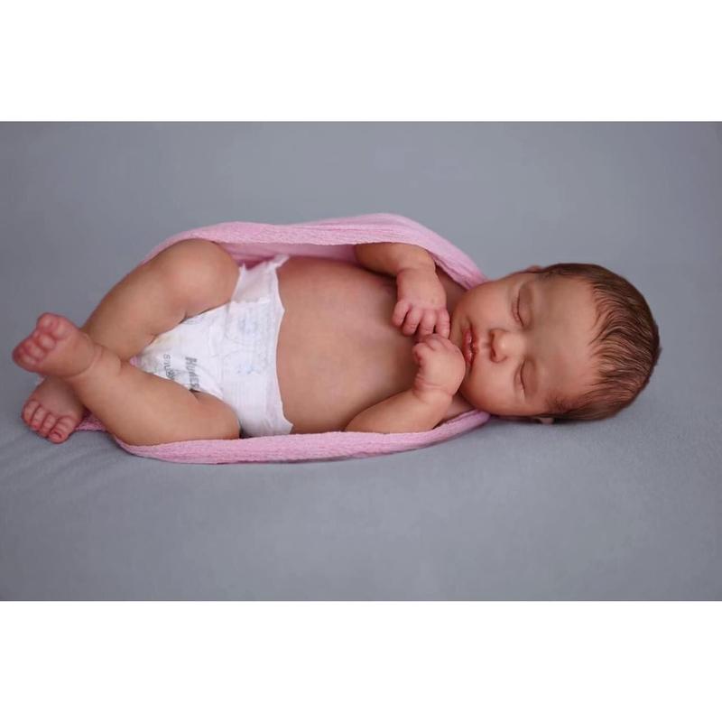 [IN STOCK] Realistic Reborn Baby Doll Full Body Silicone Waterproof 20 Inch Real Looking Lifelike Sleeping Newborn Baby Girl Dolls Loulou Life Like Toddler Washable Baby Doll