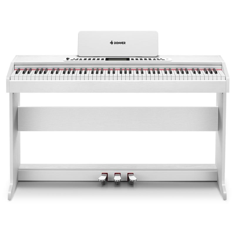 Donner DDP-95 88 Key Weighted Upright Digital Piano for Beginners White